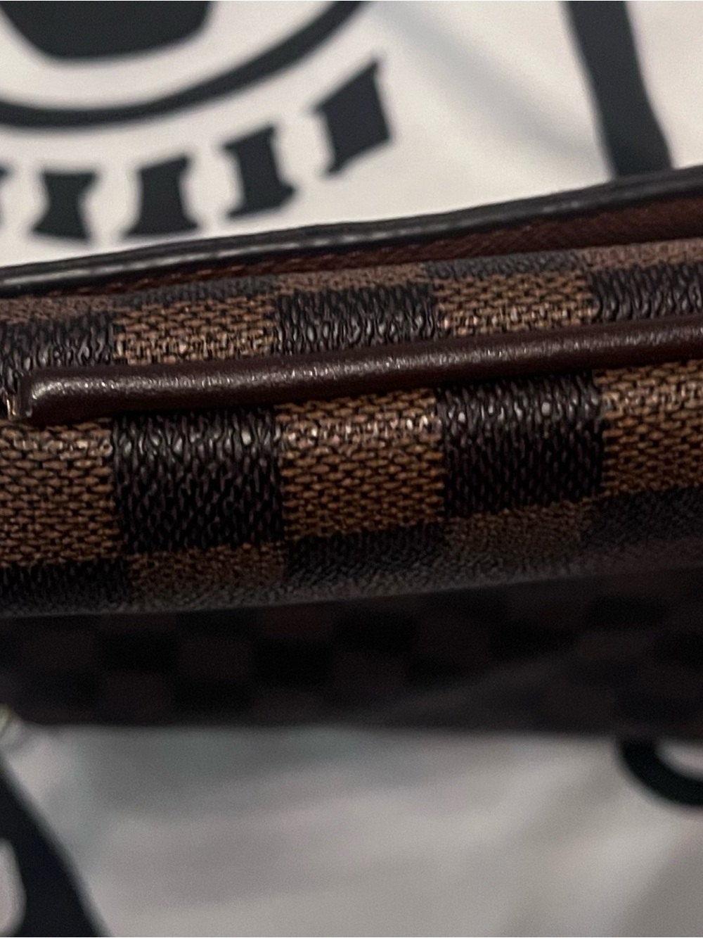 Checkerboard Brown Crossbody Bag - Picture 5 of 9